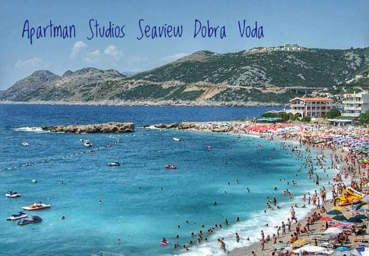 Studios Seaview Dobra Voda Bagian luar foto